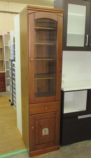 食器棚スリム　カントリー調　幅43cm　食器棚　キッチン家具