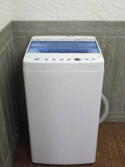 Haier（ハイアール）　洗濯機　5.5kg　白×青　分解清掃済み