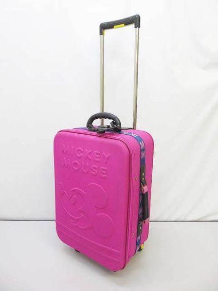 ソフトキャリーケース　ミッキーマウス　ピンク　ダイヤルロック　ディズニー　スーツケース　旅行バッグ