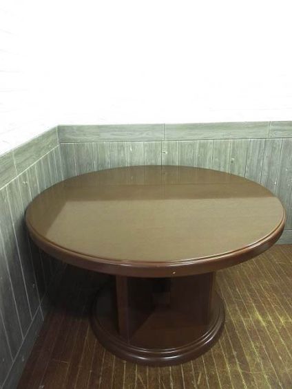 冨士ファニチア　ダイニングテーブル　直径120cm　ダークブラウン　FUJI FURNITURE　木製