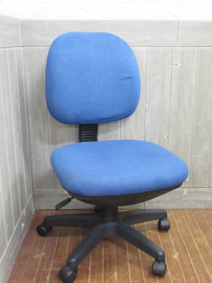 オフィスチェア　ブルー　ワークチェア　回転椅子　昇降式　キャスター付　青